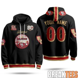 San Francisco 49ers Faithful to The Bay Custom Fleece Hoodie