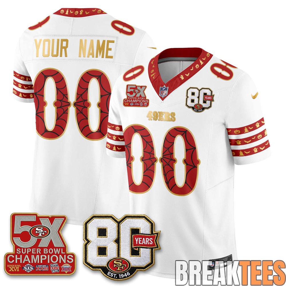 San Francisco 49ers Spooky Edition Custom Football Jersey San Francisco 49ers Spooky Edition Custom Football Jersey