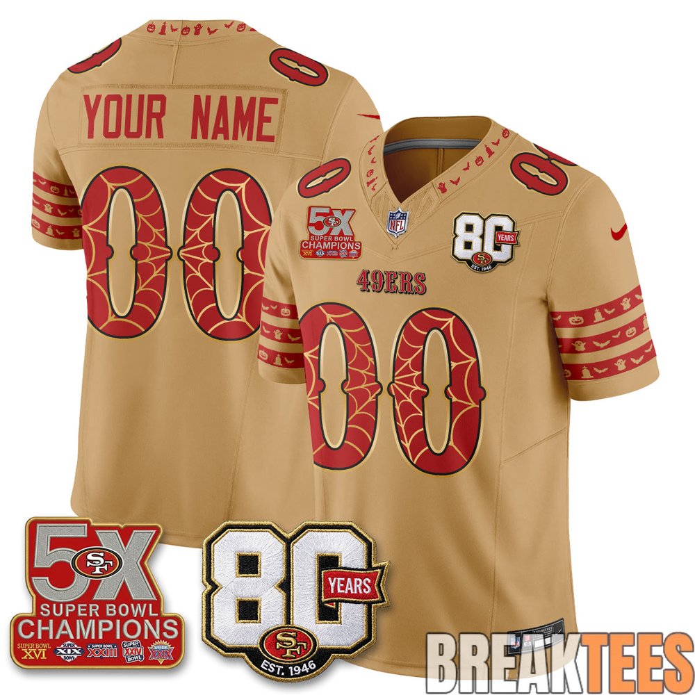 San Francisco 49ers Spooky Edition Custom Football Jersey San Francisco 49ers Spooky Edition Custom Football Jersey