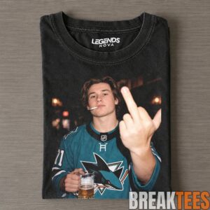 San Jose Sharks Macklin Celebrini Drunk & Smoke Tee 1