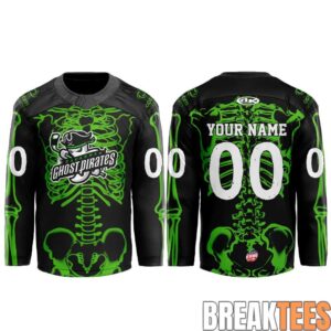 Savannah Ghost Pirates BONES ARE COMING TO THE ICE! Hockey Jersey Custom 1