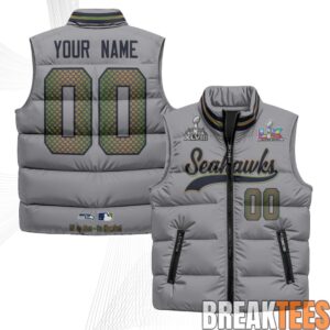 Seattle Seahawks Super Bowl Champs Custom Puffer Vest