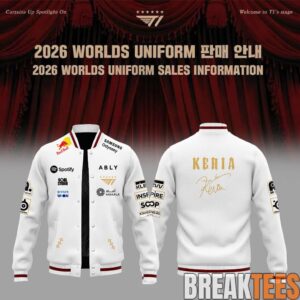 T1 League of Legends UNSCRIPTED T1’s 7th Worlds title Jacket 2 T1 League of Legends UNSCRIPTED T1’s 7th Worlds title Jacket 2
