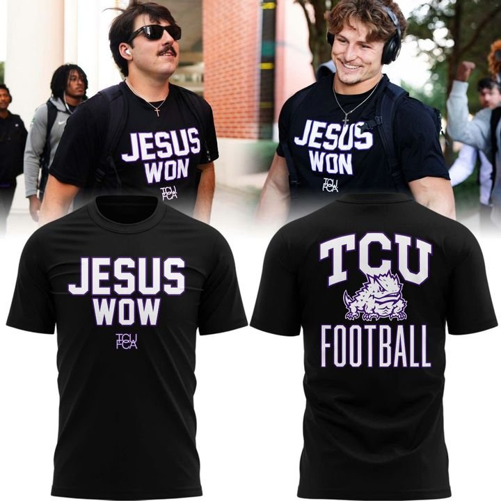 TCU Horned Frogs 2026 Jesus Won T-Shirt TCU Horned Frogs 2026 Jesus Won T-Shirt