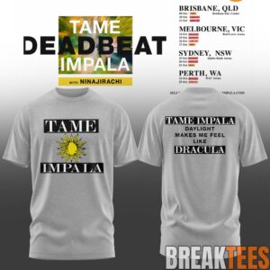 Tame Impala Deadbeat Tour AUS 2026 Special T-Shirt 5