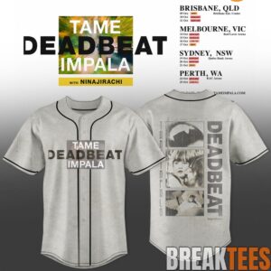 Tame Impala Deadbeat Tour AUS 2026 Exclusive Baseball Jersey