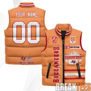 Tampa Bay Buccaneers Raise the Flags Custom Puffer Vest 3