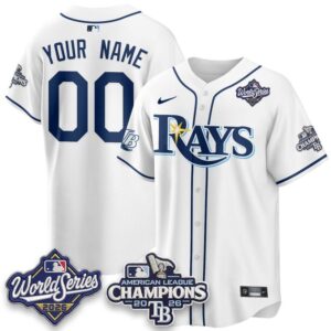 Tampa Bay Rays 2026 AL Champions Custom Baseball Jersey 4