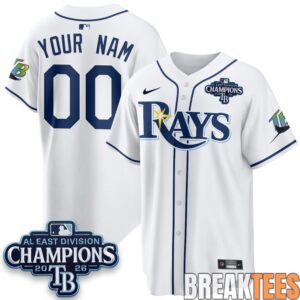 Tampa Bay Rays 2026 AL East Champs Custom Baseball Jersey