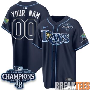 Tampa Bay Rays 2026 AL East Champs Custom Baseball Jersey 1