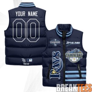 Tampa Bay Rays Devil Rays Custom Puffer Vest 1