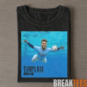 Tampa Bay Rays JC Swimming Underwater With a Baseball Album Cover Parody T-Shirt