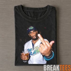 Tampa Bay Rays Yandy Diaz Smoking, Holding Beer and Middle Finger T-Shirt