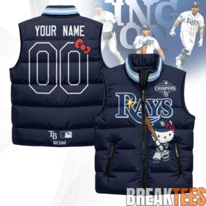 Tampa Bay Rays x Hello Kitty 2026 AL East Champs Custom Puffer Vest 1