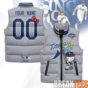 Tampa Bay Rays x Hello Kitty 2026 AL East Champs Custom Puffer Vest 3