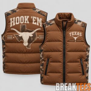 Texas Longhorns 2026 Military Appreciation Camo Puffer Vest 2 Texas Longhorns 2026 Military Appreciation Camo Puffer Vest 2