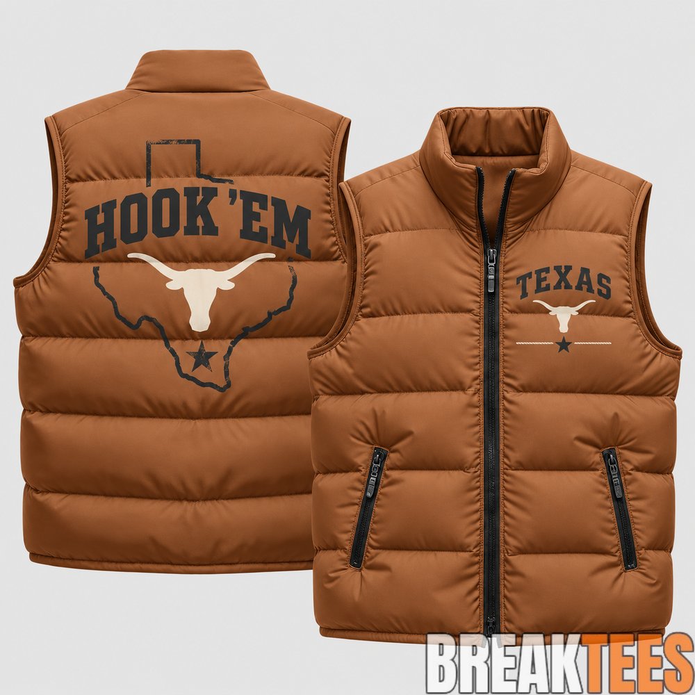 Texas Longhorns 2026 Military Appreciation Puffer Vest Texas Longhorns 2026 Military Appreciation Puffer Vest