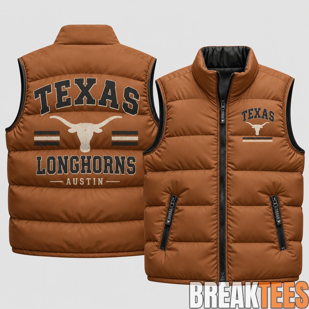 Texas Longhorns 2026 Military Appreciation Puffer Vest Texas Longhorns 2026 Military Appreciation Puffer Vest