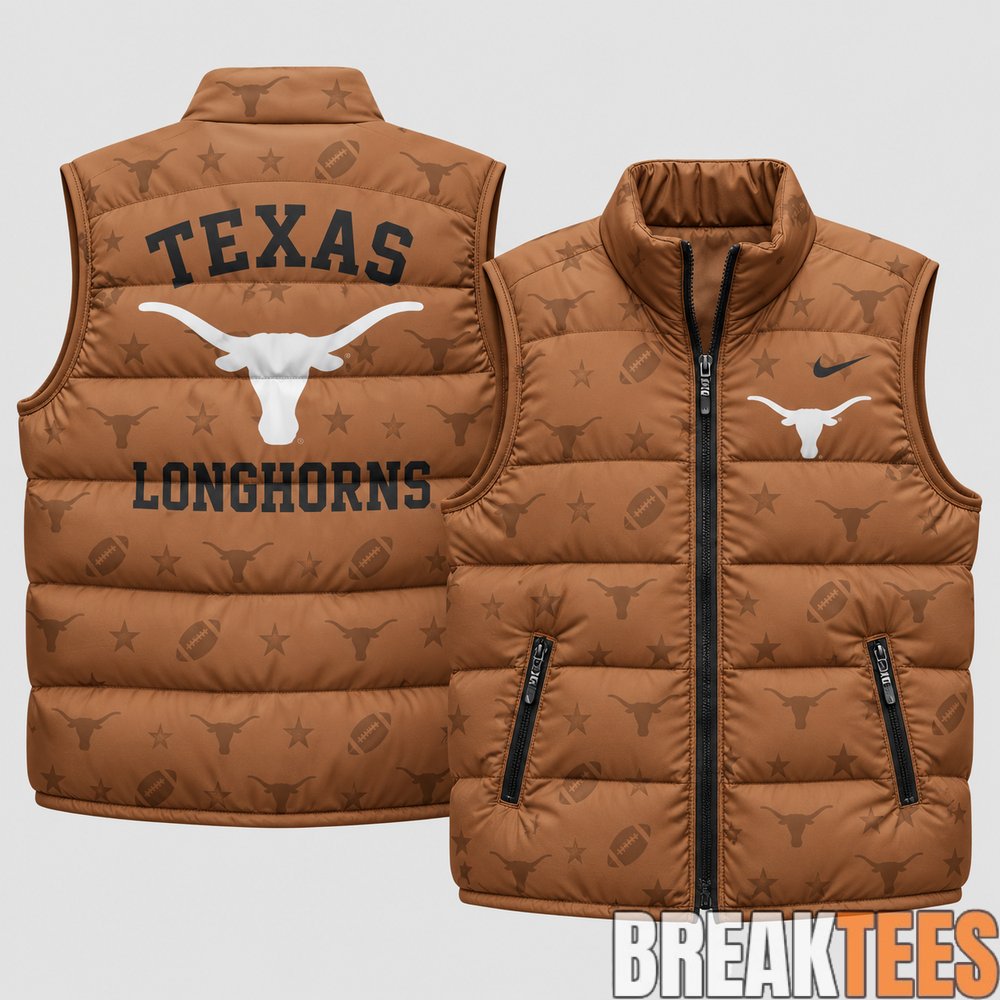 Texas Longhorns 2026 Military Appreciation Puffer Vest Texas Longhorns 2026 Military Appreciation Puffer Vest