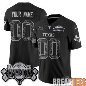 Texas Longhorns 2026 Salute to Service Custom Football Jersey