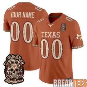 Texas Longhorns Día de los Muertos Custom Football Jersey