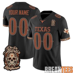 Texas Longhorns Día de los Muertos Custom Football Jersey 2