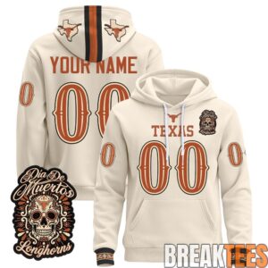 Texas Longhorns Día de los Muertos Premium Custom Fleece Hoodie 1