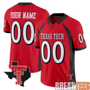Texas Tech Red Raiders Throwback Custom Football Jersey - Texas Patch