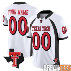Texas Tech Red Raiders Throwback Custom Football Jersey - Texas Patch 1 Texas Tech Red Raiders Throwback Custom Football Jersey - Texas Patch 1