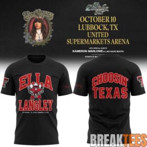 Texas Tech Red Raiders x Ella Langley The Dandelion Tour 2026 T-Shirt 1