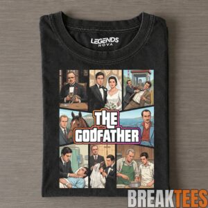 The Godfather Vito and Michael Corleone Crime Family Scene Collage T-Shirt