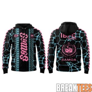 Toa Samoa Rugby 2026 Captain’s Run Turtle Shell Pattern Hoodie 1