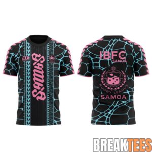 Toa Samoa Rugby 2026 Captain’s Run Turtle Shell Pattern T-Shirt 1