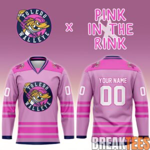 Toledo Walleye 2026 Pink In The Rink Custom Hockey Jersey