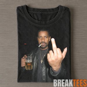 Training Day Alonzo Harris Smoking, Holding Beer and Middle Finger T-Shirt