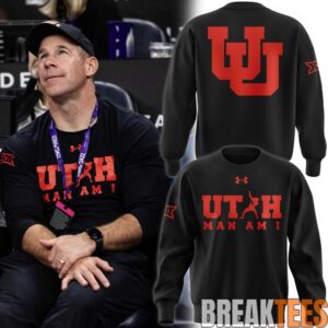 Utah Utes Coach Morgan Scalley Utah MAN AM I” Sweatshirt 1