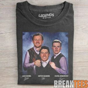 Vegas Golden Knights Eichel, Marner and Dorofeyev Posing in Sweater Vests T-Shirt