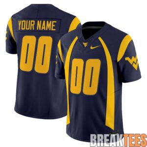 West Virginia Mountaineers Throwback Custom Football Jersey 1