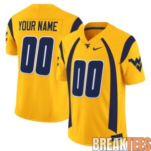 West Virginia Mountaineers Throwback Custom Football Jersey 2
