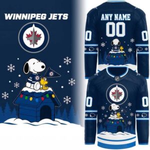 Winnipeg Jets x Peanuts Christmas Night Personalized Hockey Jersey