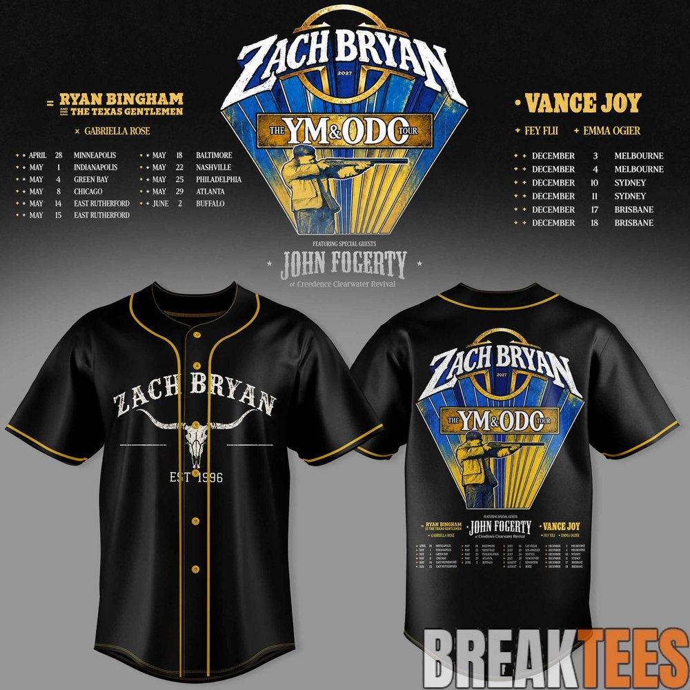 Zach Bryan 2027 Young Manhood and Other Donatable Organs Tour Baseball Jersey Zach Bryan 2027 Young Manhood and Other Donatable Organs Tour Baseball Jersey