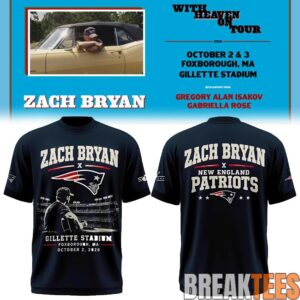 Zach Bryan x New England Patriots Concert T-Shirt