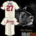 Atlanta Braves In Memory Ted Turner 1938 2026 Baseball Jersey