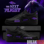 Baltimore Ravens The Next Flight 2026 Custom Air Force 1 Sneaker 1