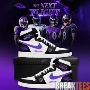Baltimore Ravens The Next Flight 2026 Custom Air Jordan 1 Sneaker