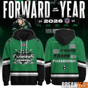 Binghamton Black Bears 2026 FPHL Champions Three-Peat Design Hoodie