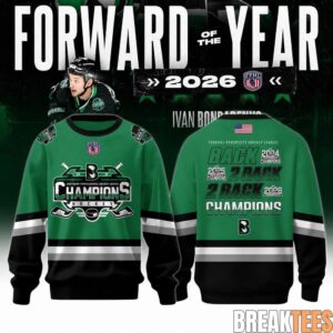 Binghamton Black Bears 2026 FPHL Champions Three-Peat Design Sweatshirt