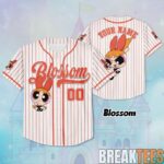 Blossom The Powerpuff Girls Baseball Jersey Kid Adults V1