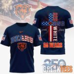 Chicago Bears NFL God America 250 Years Limited Edition 3D T Shirt