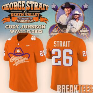 Clemson Tigers x George Strait Memorial Stadium 2026 Tour Football Jersey